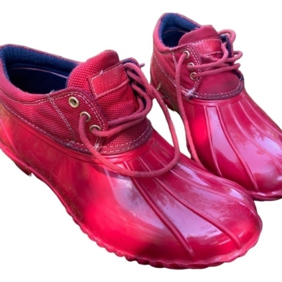 Tommy Hilfiger Red Cute Short Wellies - Picture 1 of 14